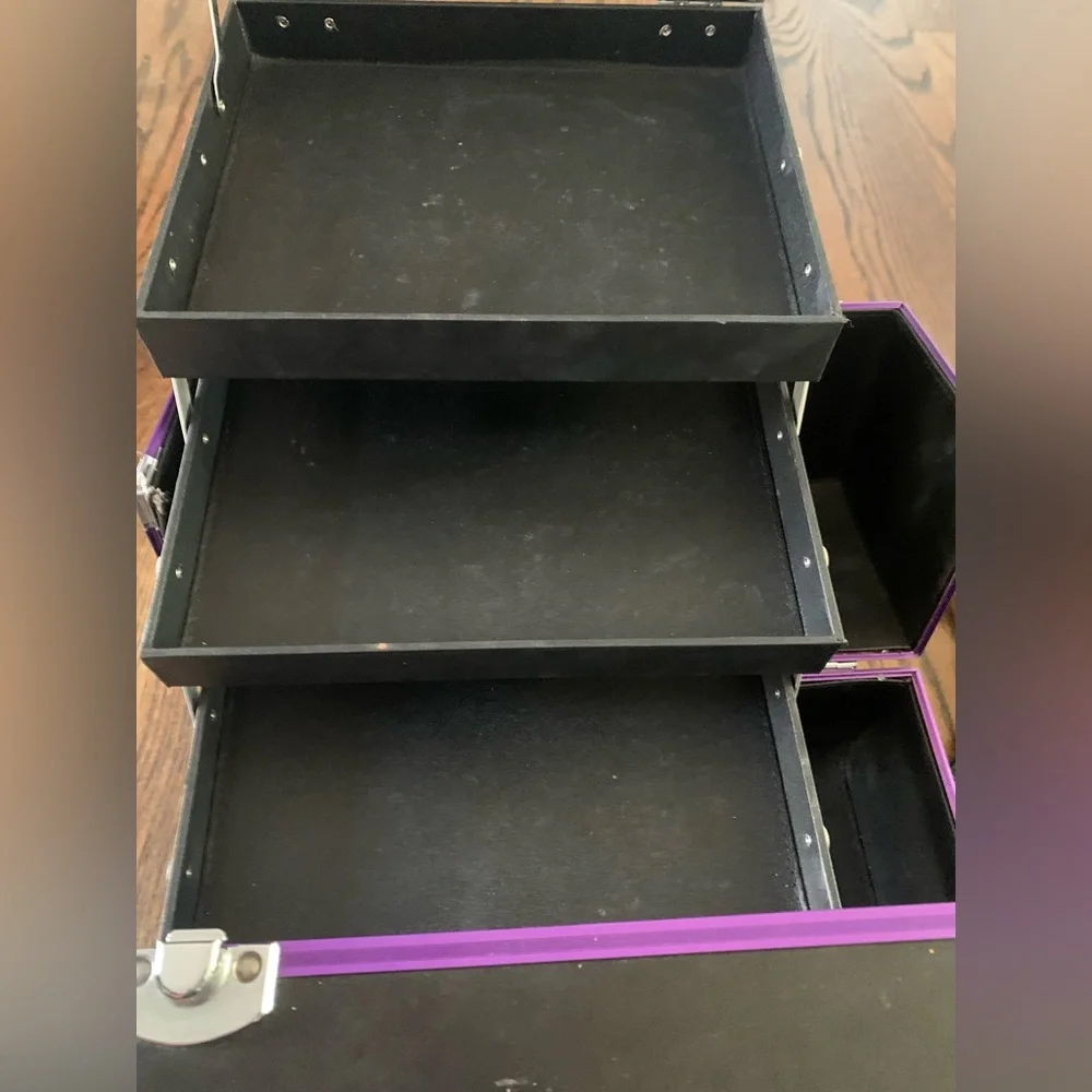 Younique Elegant Purple and Black Makeup Organizer